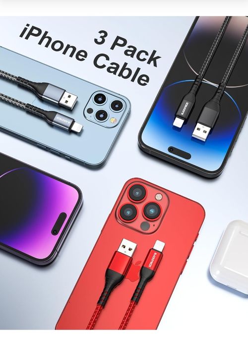 Zestaw 3 kabli do ładowania telefonu iPhone