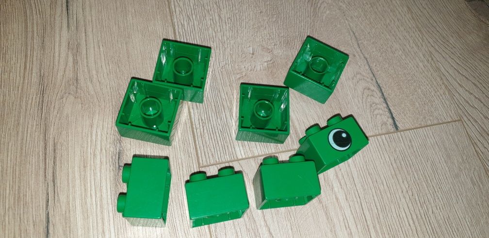 Klocki lego duplo 2x2 zielone ciemne 8szt