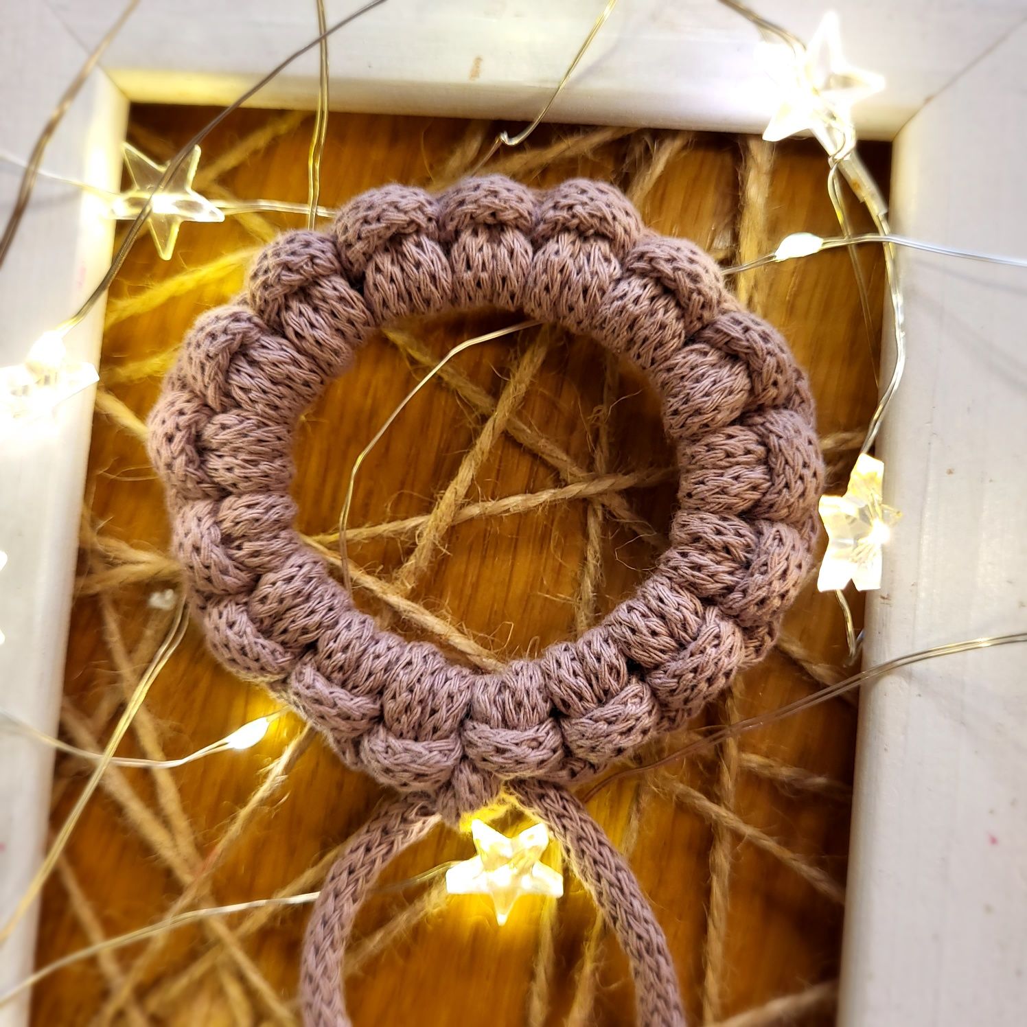 Gumka do włosów makrama handmade frotka