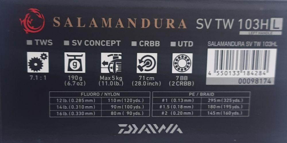 Котушка Daiwa Salamandura (Tatula) SV TW мультиплікаторна ліворука
