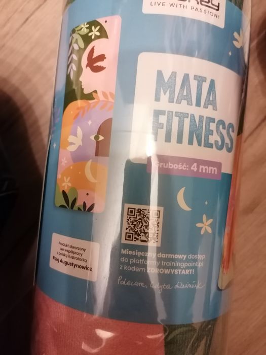 Mata do ćwiczeń fitness wzorzysta