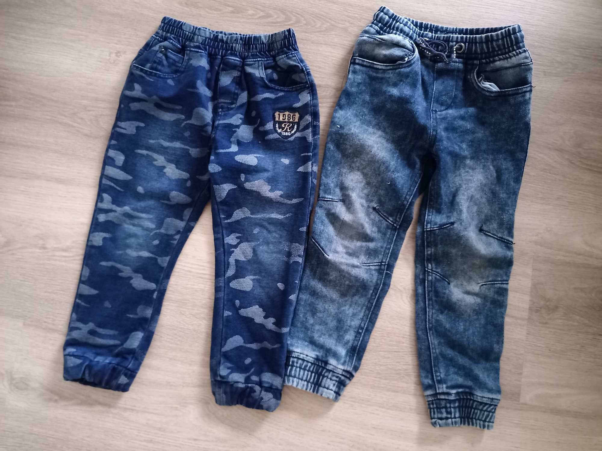 Chłopiec 116 zestaw spodni jeans joggers