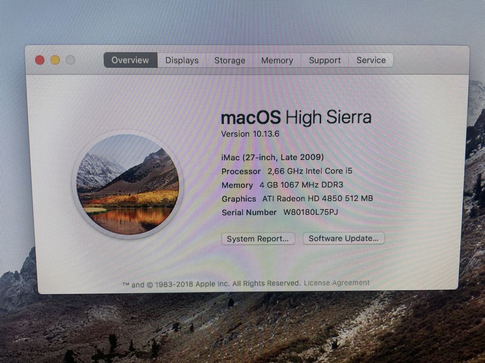 IMac 27” late 2009