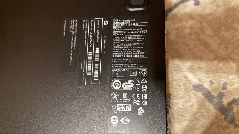 Компʼютер HP ProDesk 600 G3 SFF Business PC