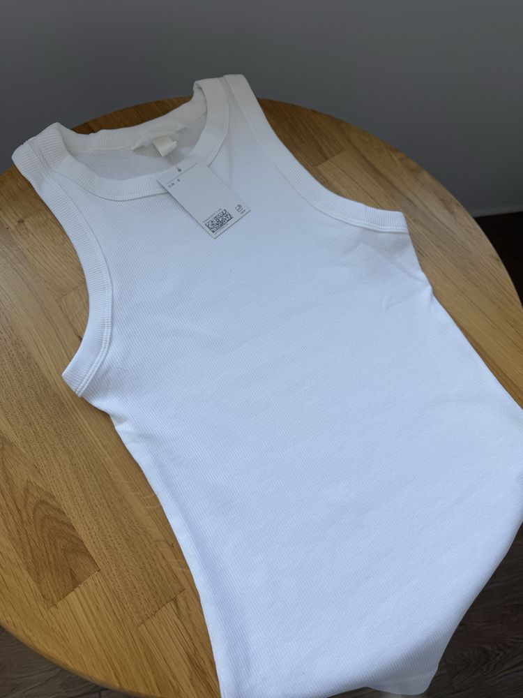 Майка H&M , майка в рубчик , топ