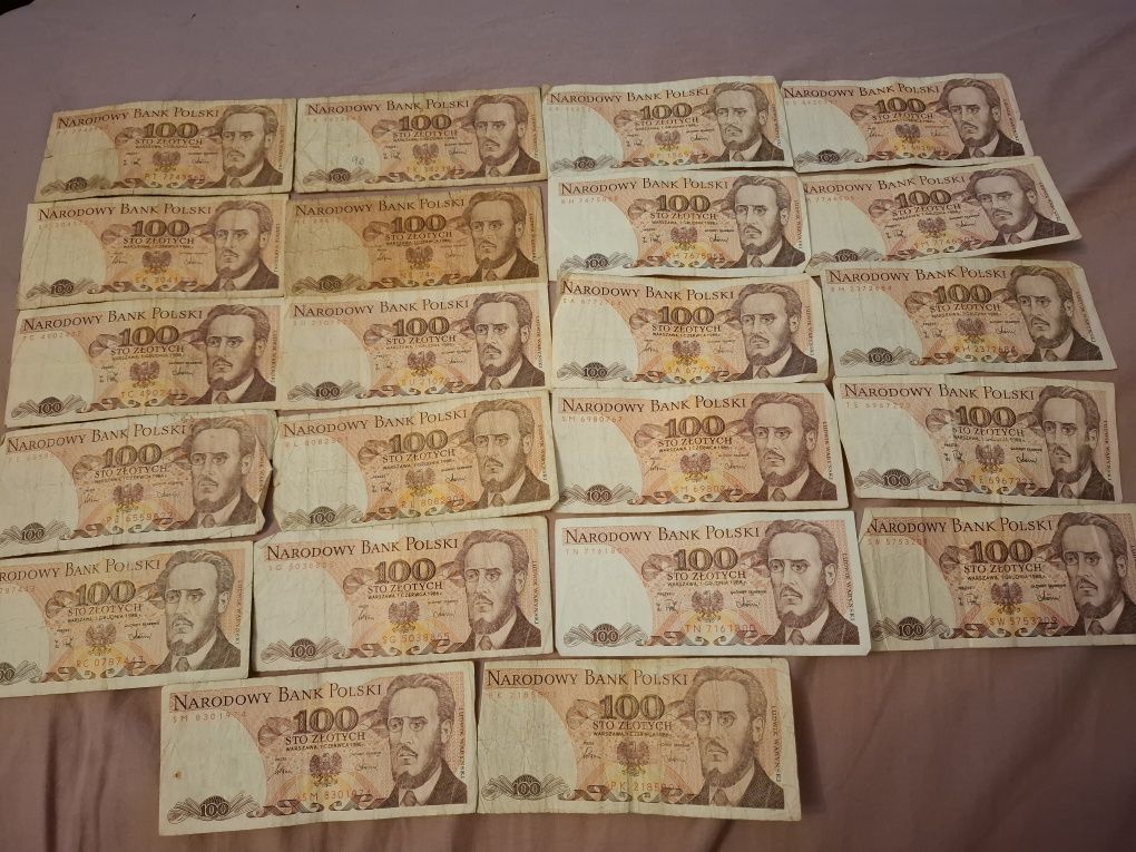 Zestaw banknotów PRL  82 sztuki