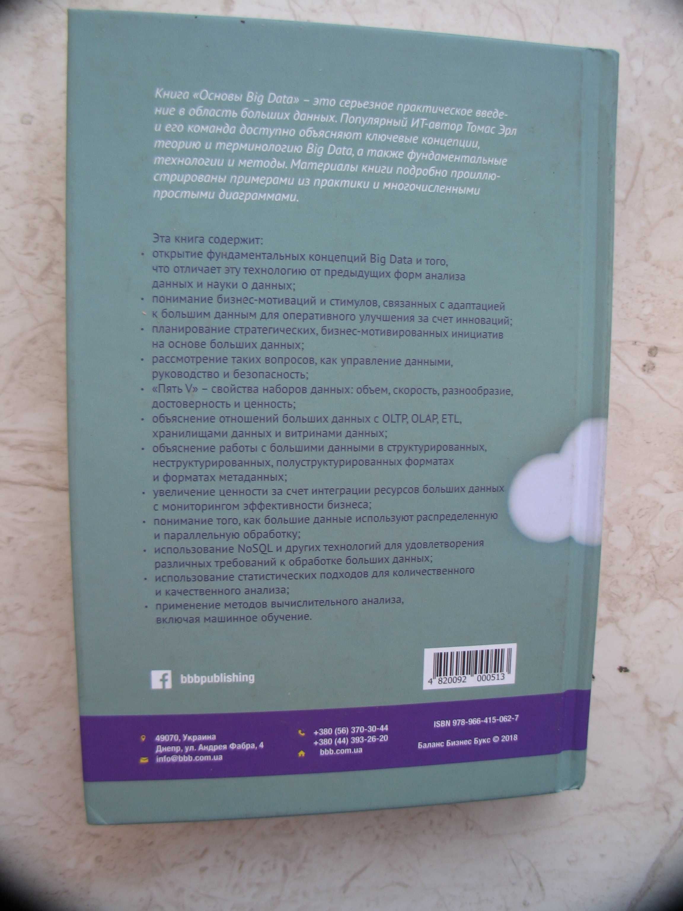 "Основы Big Data. Концепции, алгоритмы и технологии"  2018 год