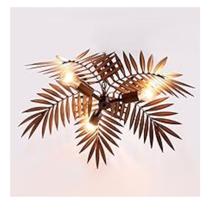 Lampa metalowa tropikalne kokosowe liście