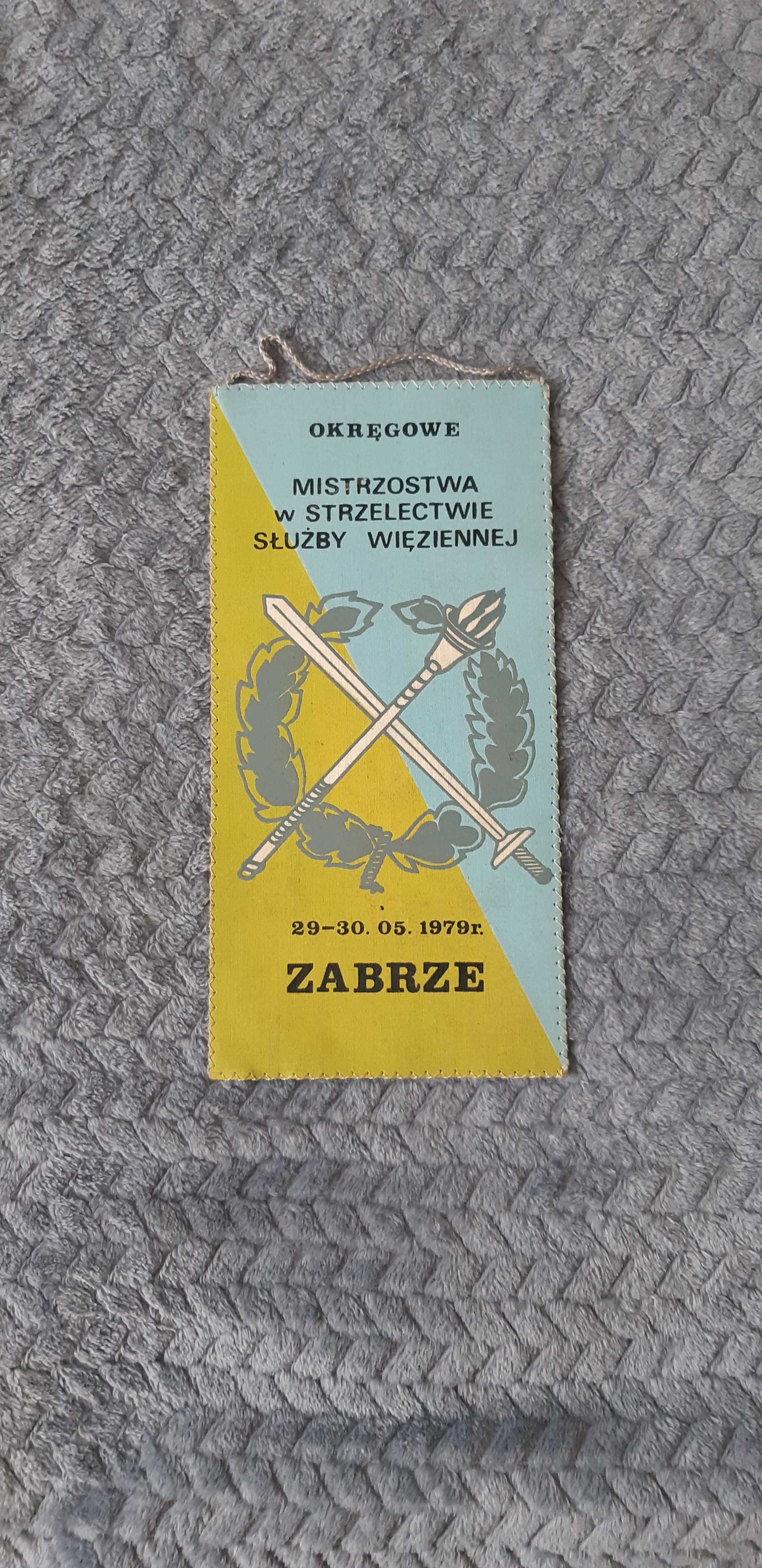 proporczyk Mistrzostwa w strzelectwie Służby Więziennej Zabrze 1979