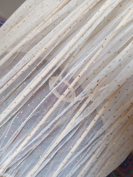 Abajur para candeeiro, bege/dourado 30cm diâmetro, altura 25cm