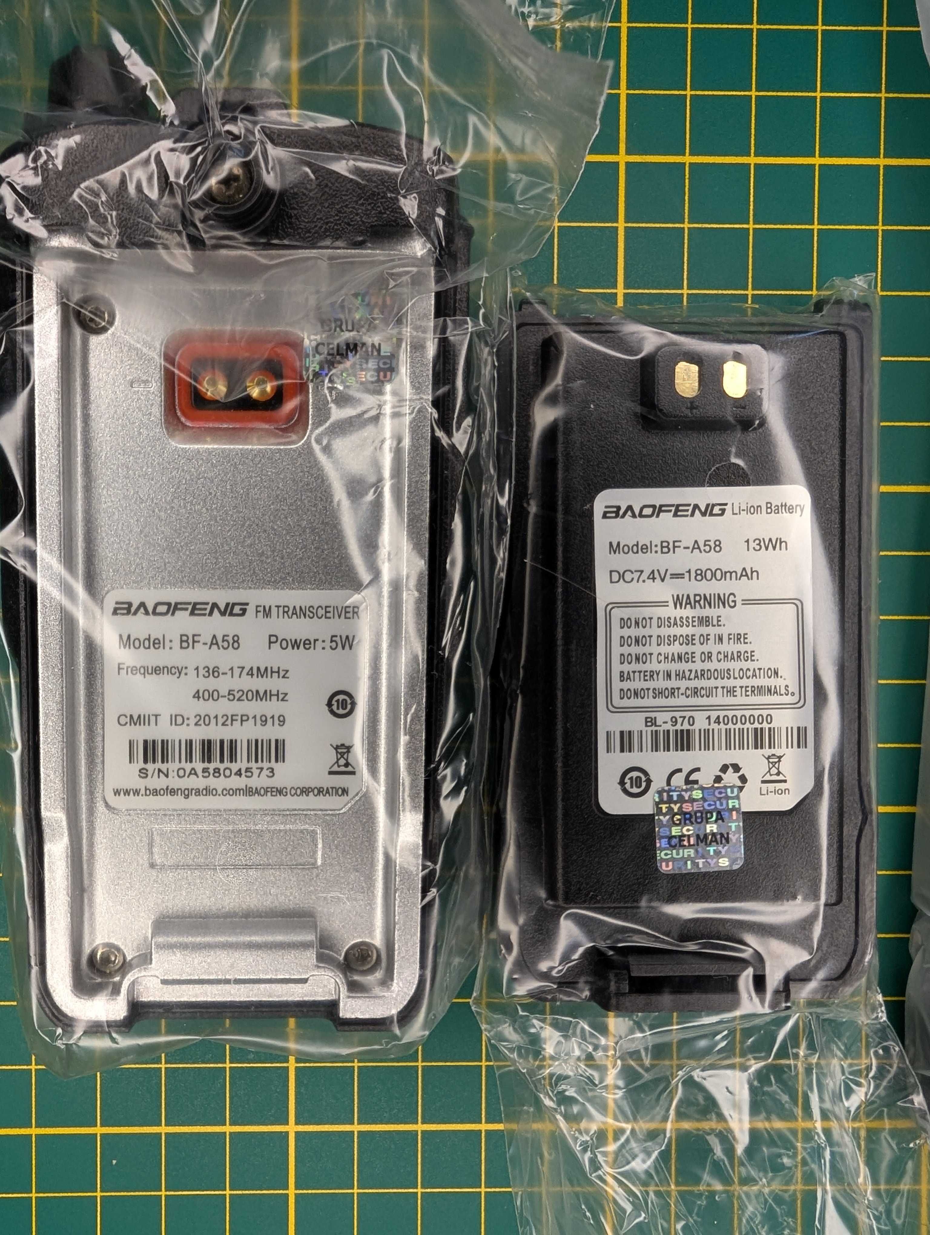 Zestaw2x radio Baofeng UV9R PLUS + BF-A58 krótkofalówka, walkie talkie