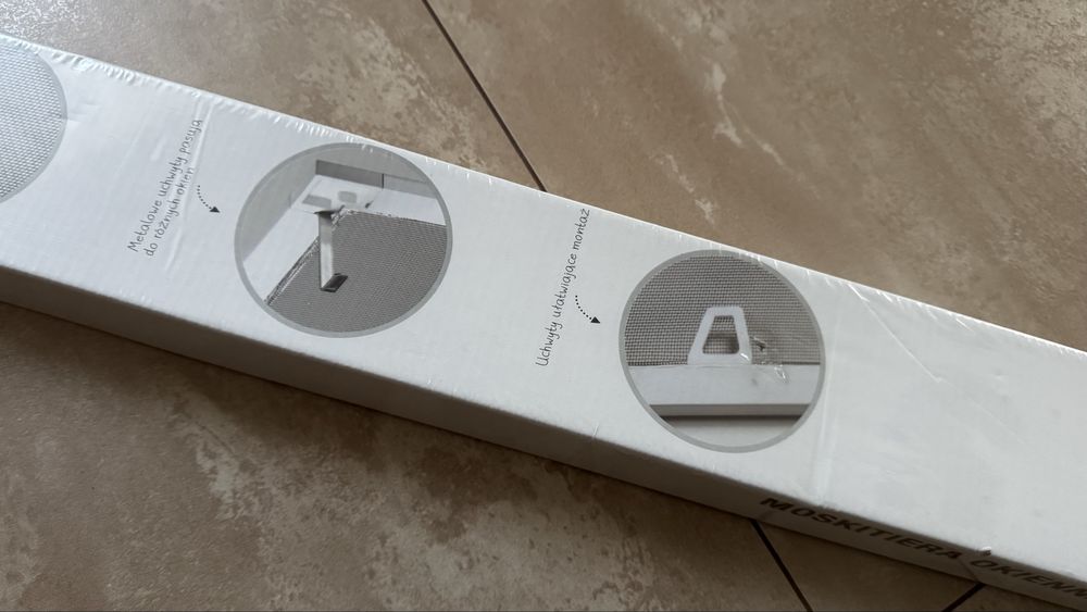 Moskitiera z aluminiową ramą - nowa w folii