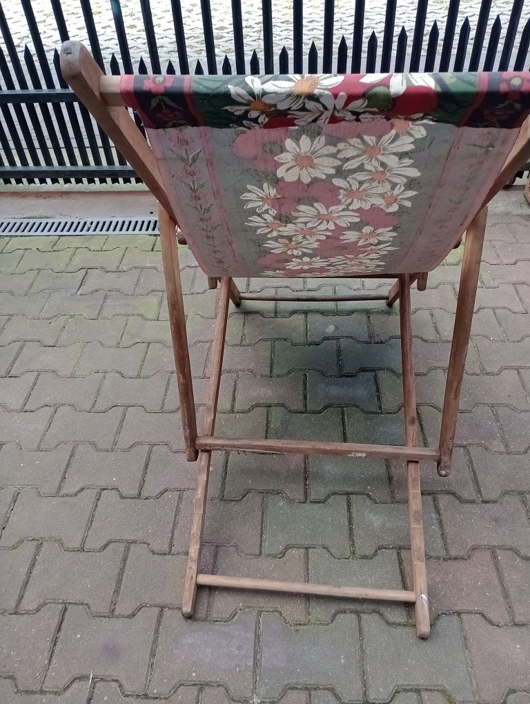 Leżak drewniany leżaky PRL