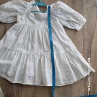 Biała haftowana sukienka byKrawcowa 92 wesele komunia