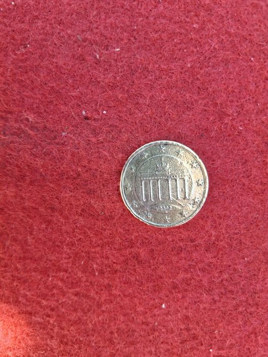 Moeda de 50 cêntimos, Euro Alemanha, erros de cunhagem, 2002