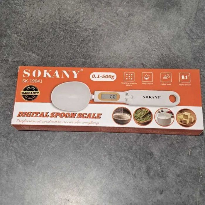 Ложка ваги електронна SOKANY мірна з LCD екраном до 500 г (АКЦІЯ!)