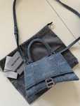 Balenciaga hourglass small bag denim