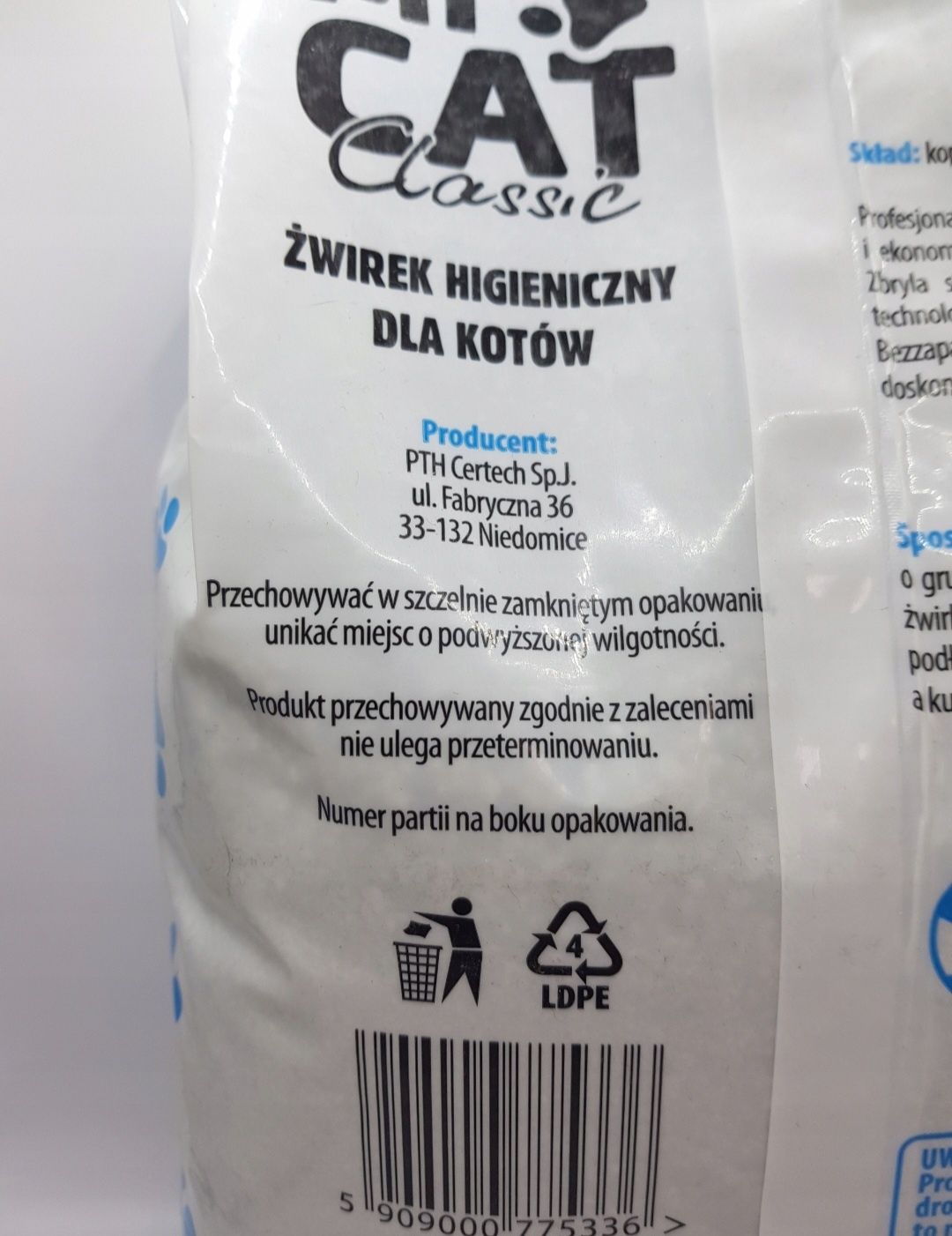 Żwirek dla kota  bentonitowy Mr. Cat 5 l