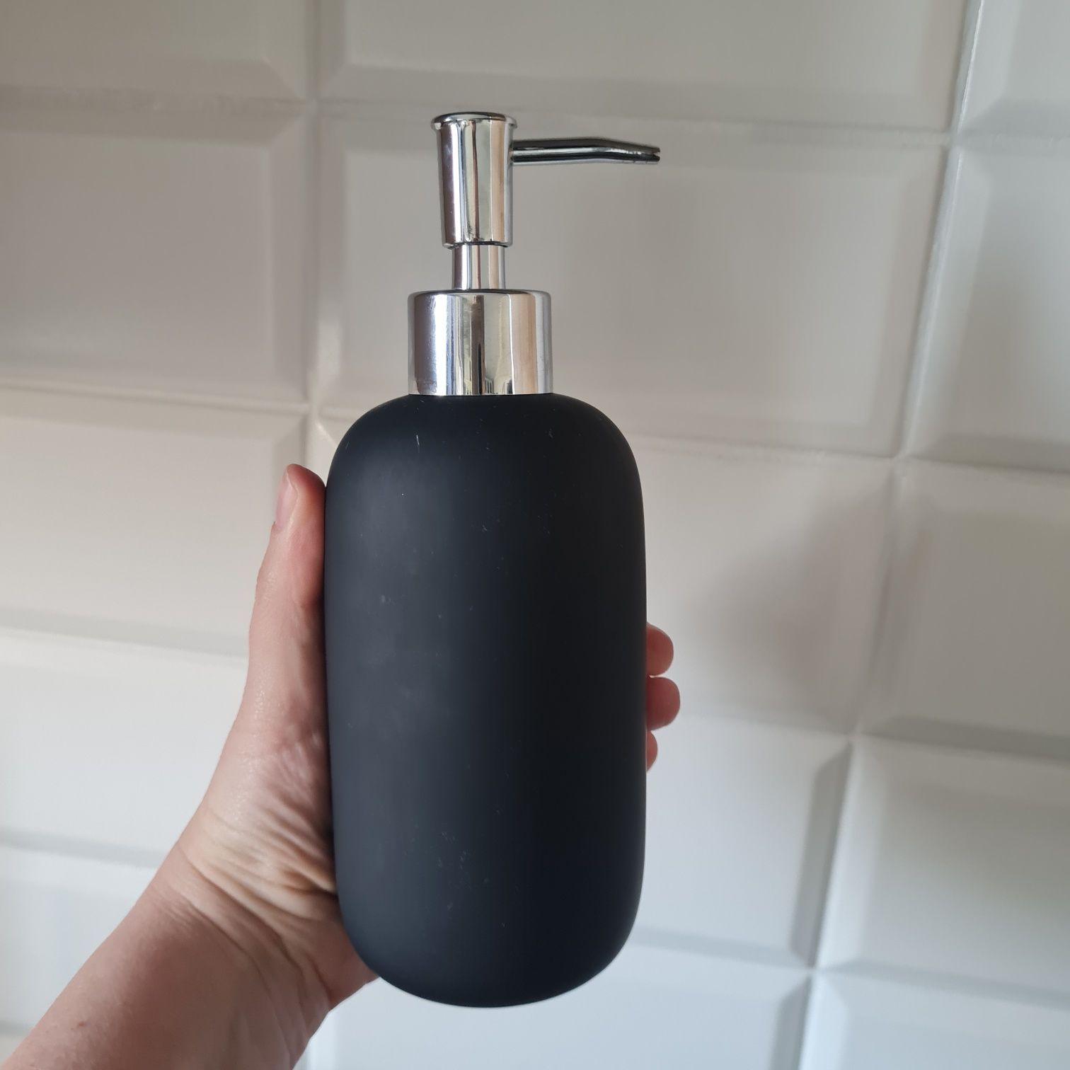 Ikea Ekoln kubki na szczoteczki kamionka czarny dozownik GRATIS 3 szt