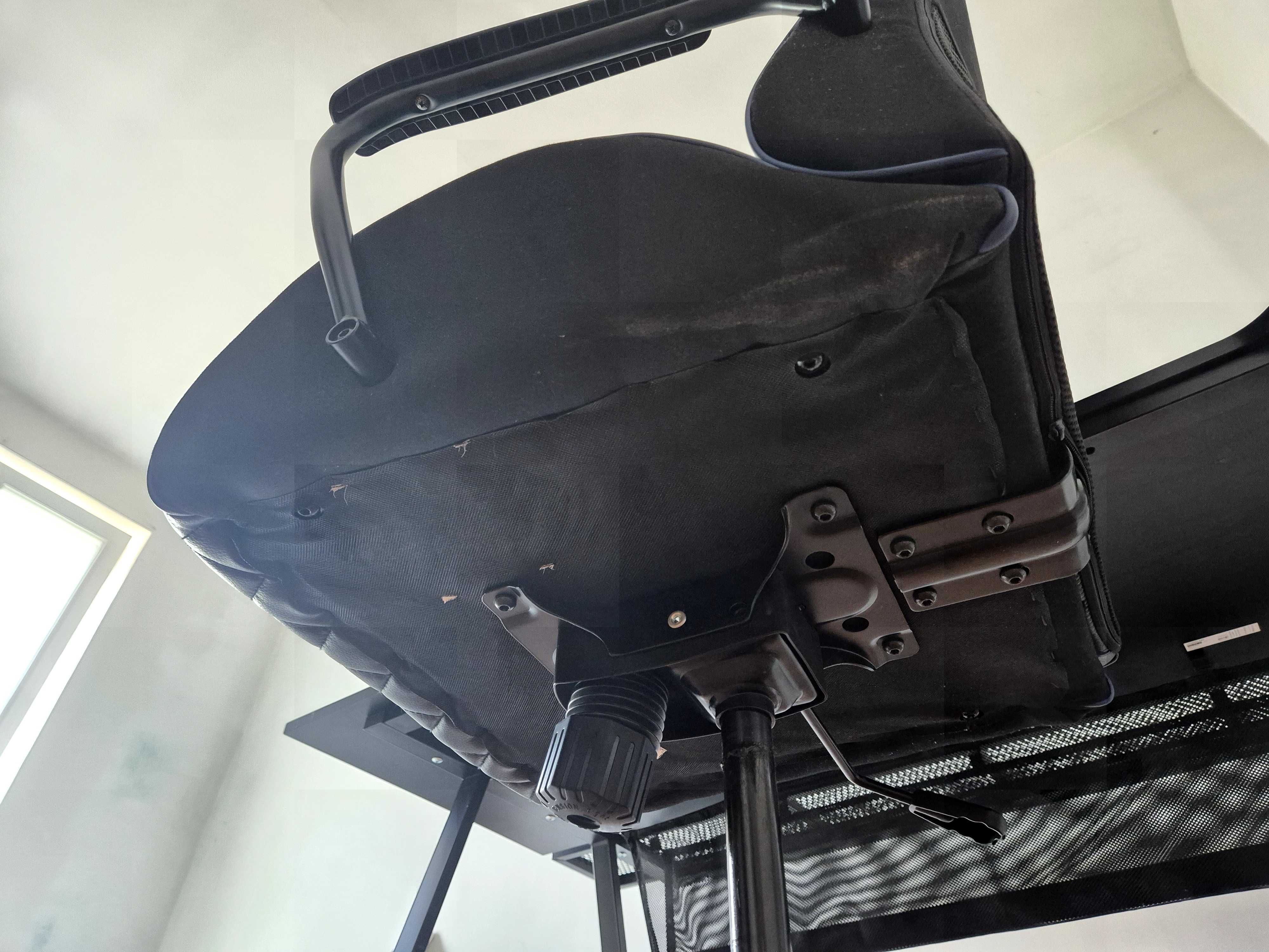 Biurko gamingowe czarne + krzesło IKEA