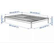 Rama łóżka ikea vevelstad