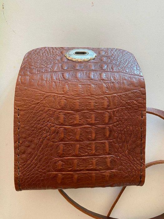 Сумка з натуральної шкіри Європа, емітація крокодила