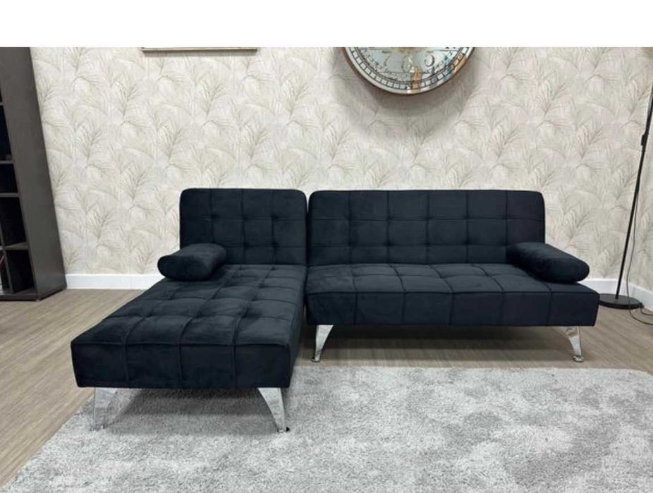 Sofá cama cinza chaise longue NOVO!
