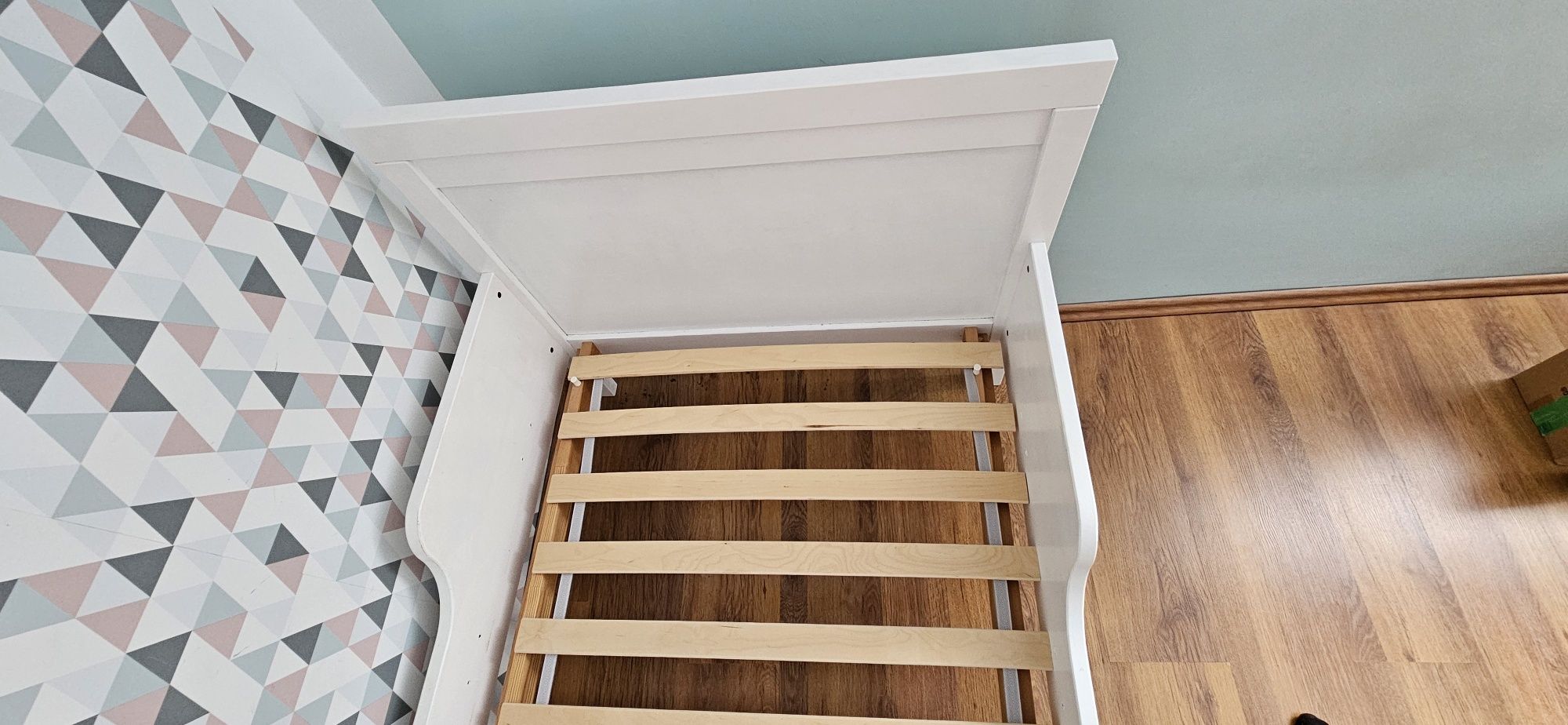 Łóżko IKEA SUNDVIK Rozsuwana rama łóżka i dno łóżka 80x200 cm biały