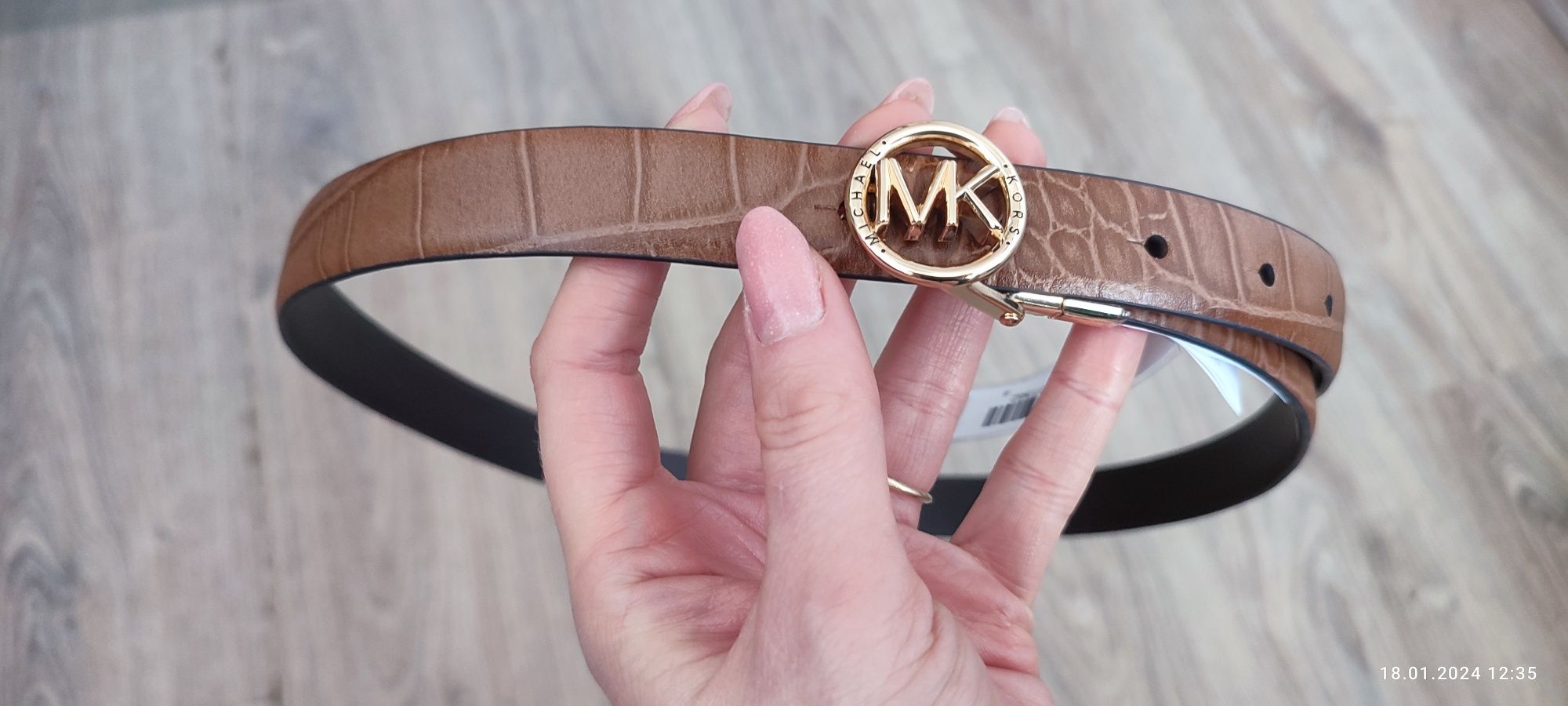 nowy Pasek - brązowy Michael Kors rozm. S