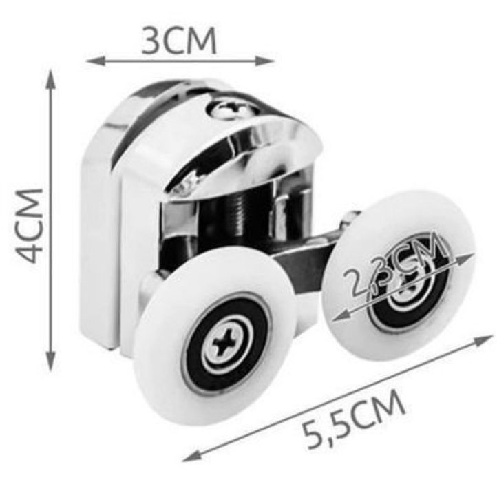 Uchwyty Rolki do drzwi kabiny prysznicowej 1 para