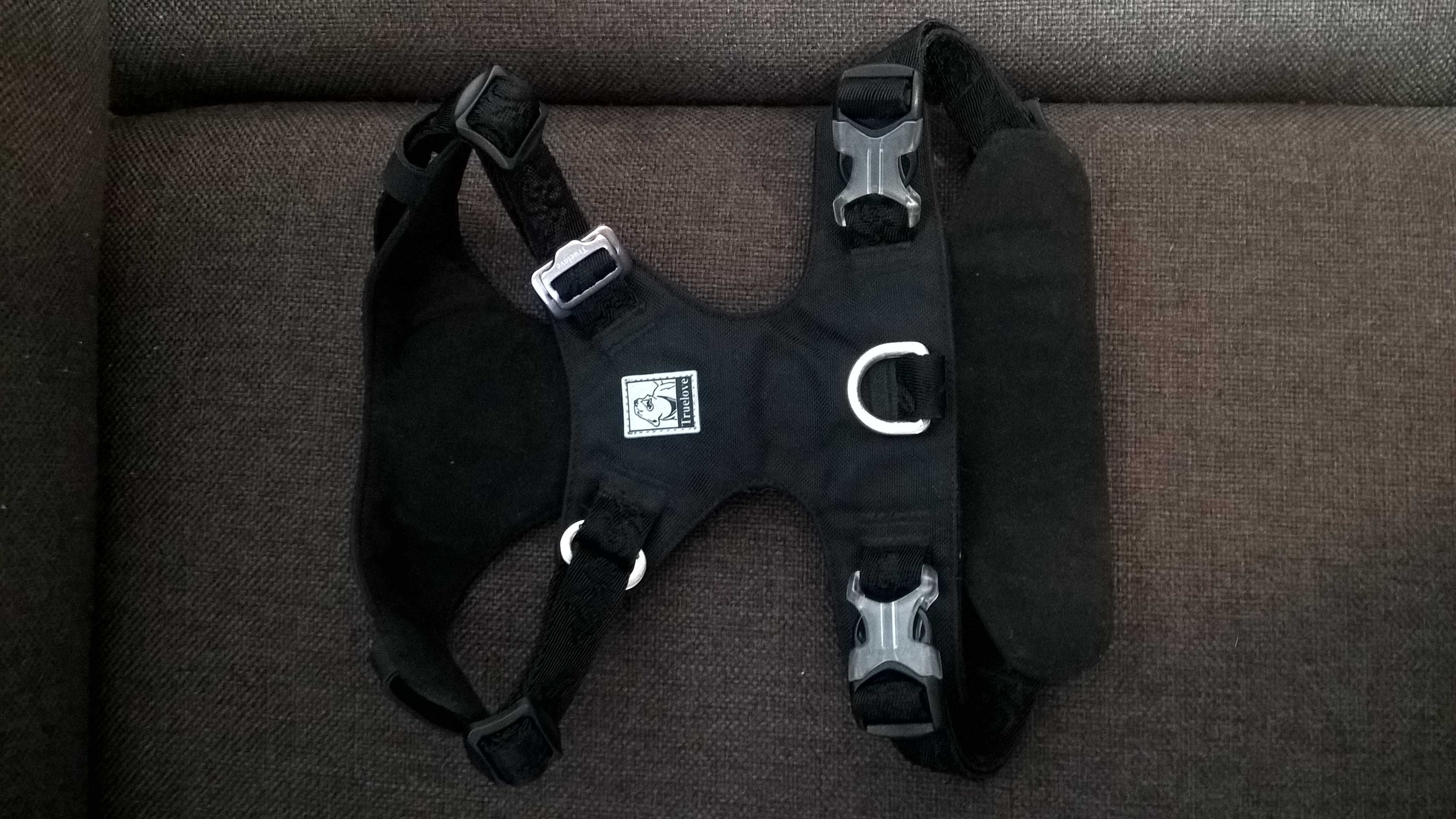 szelki dla psa lekkie Truelove Adventure Soft czarne r. M (jak nowe)