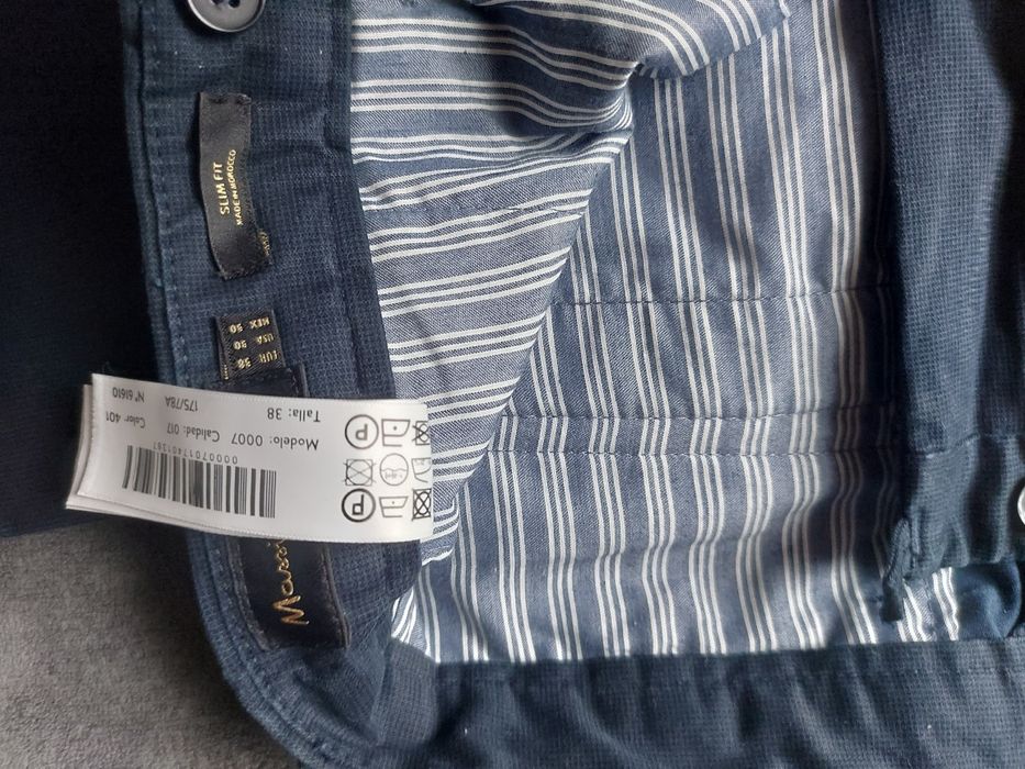 Spodnie chinosy Massimo Dutti, bawełniane, rozm.30, granatowe