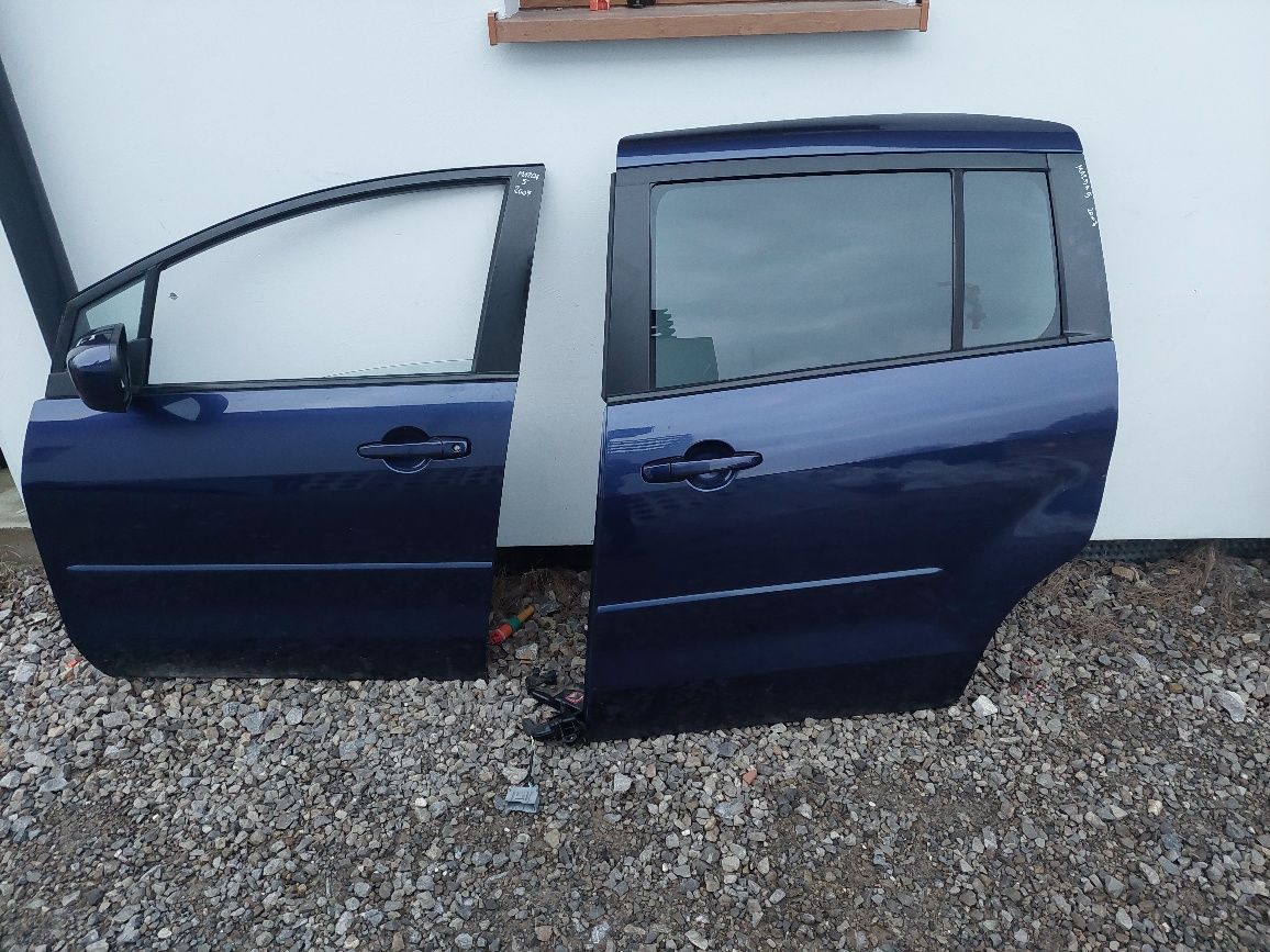 Drzwi prawe tylne mazda 5 2007r granatowe przesuwne