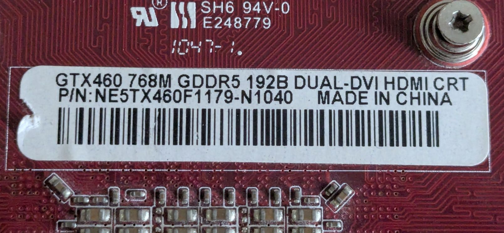 GTX 460 видеокарта PCI-E