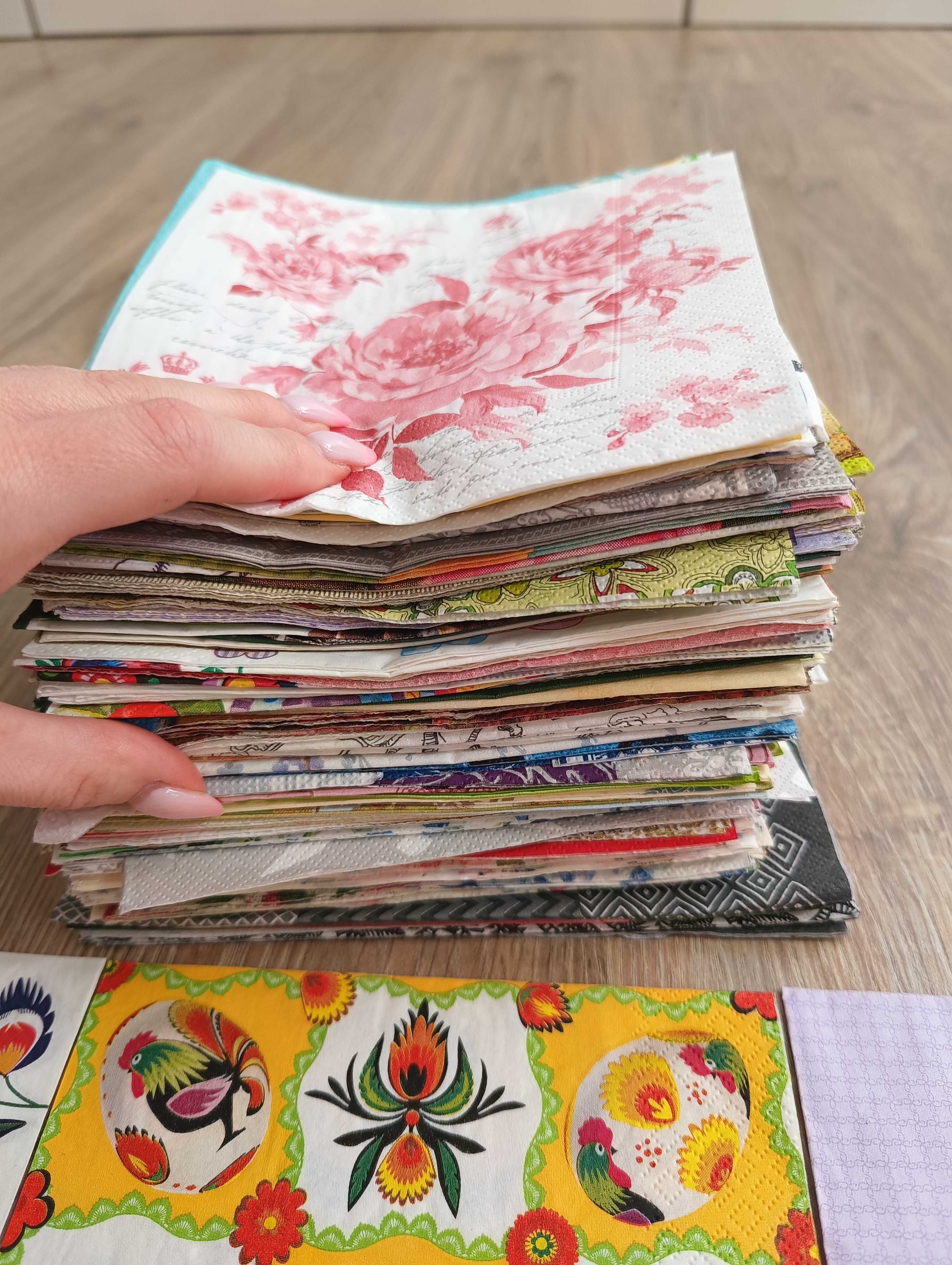 Serwetki do decoupage, zestaw ponad 150 sztuk