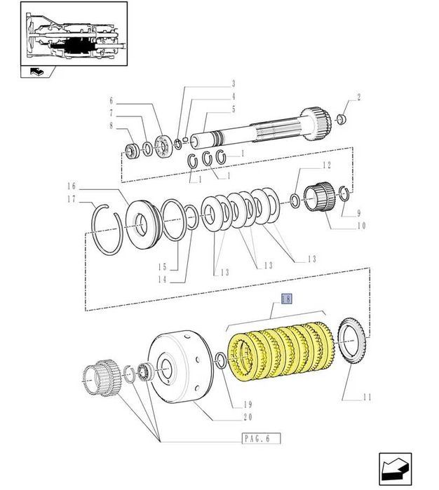 Zestaw tarcz sprzęgła Case New Holland 8753.0788 ORYGINAŁ CNH