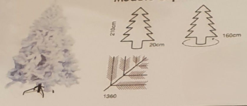 Árvore de natal Branca 210cm