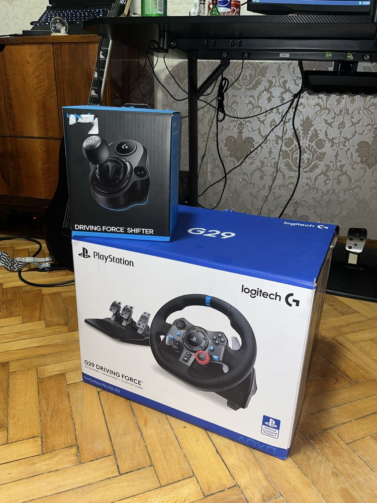 Logitech g29 + коробка передачь