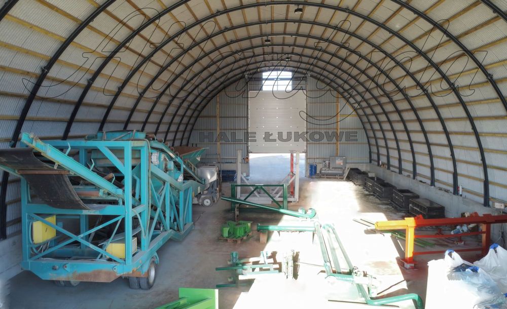 Hala Łukowa Stalowa rolnicza przęsło wiata konstrukcja 15 x 30 x 7,5 m