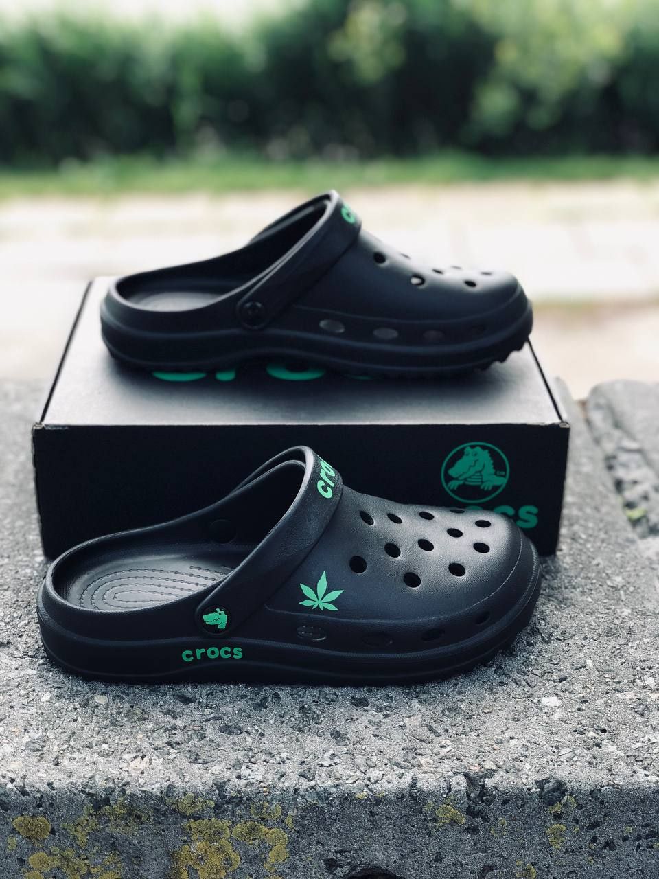 Мужские летние кроксы чёрные топовые удобные новинка Crocs