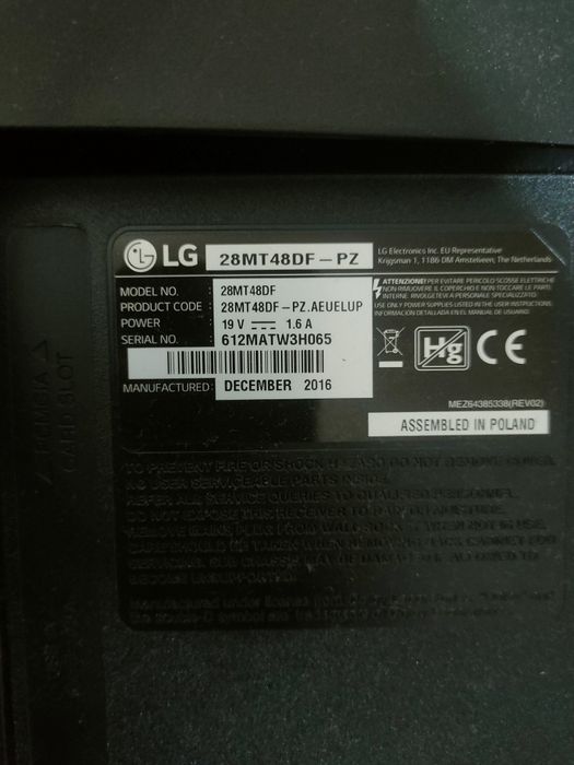 TV LCD LG 28mt48df