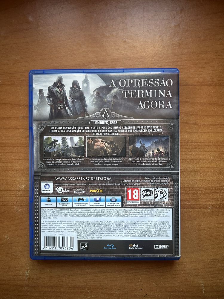 Jogo PS4 - Assassins Creed Syndicate