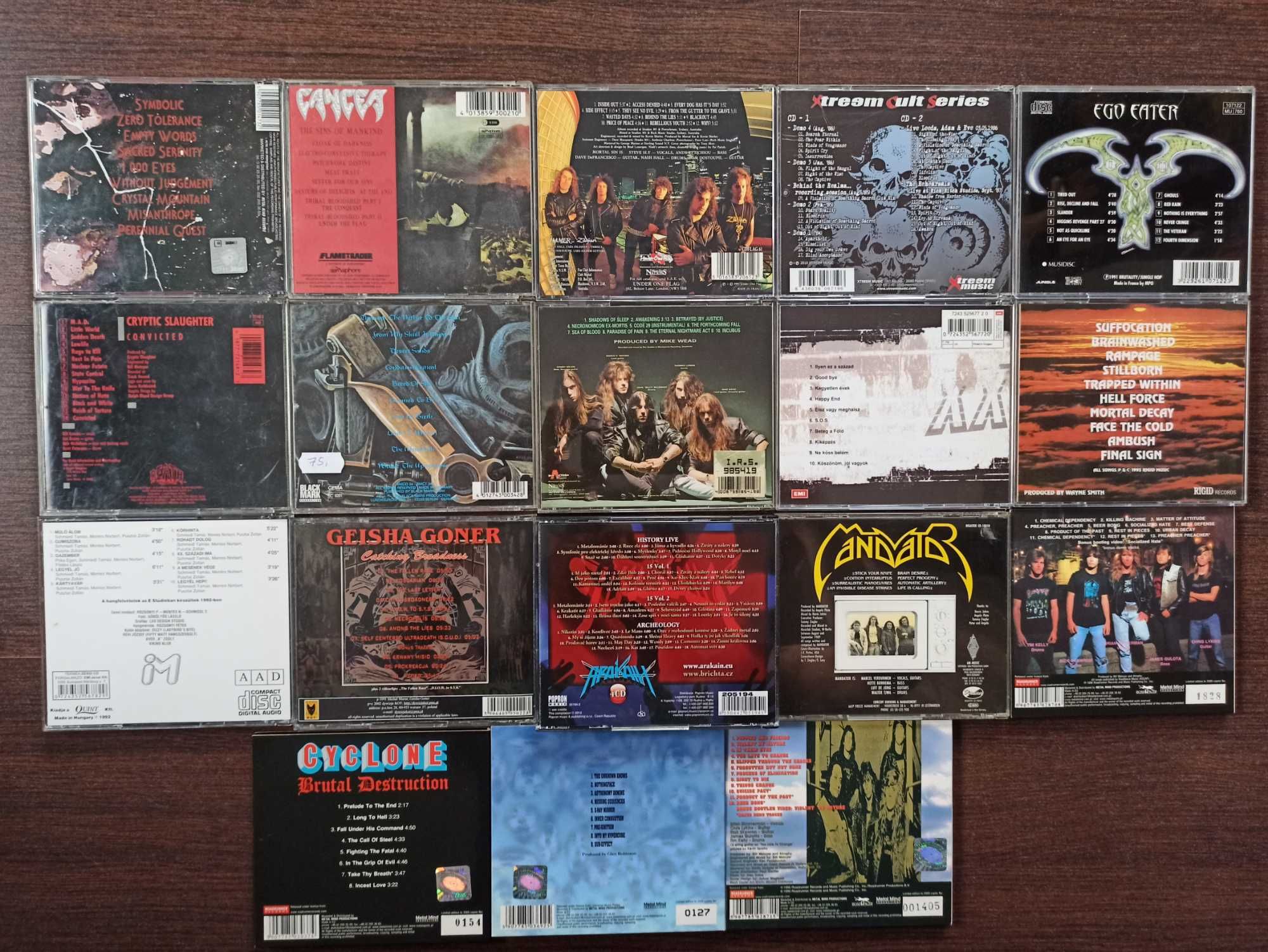 Płyty CD metal,thrash,death.First press,rare.Sepultura,Kreator,Alastor
