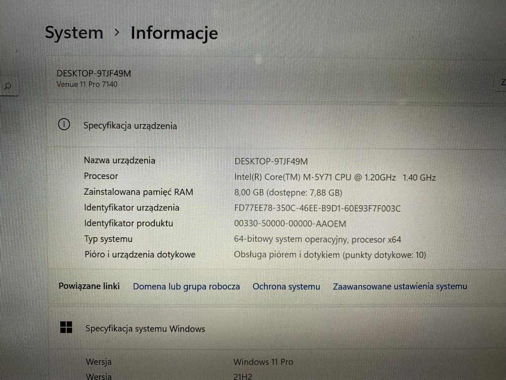 Tablet-Laptop Dell 7140 Pro !! 8GBram,256GB. Windows 11