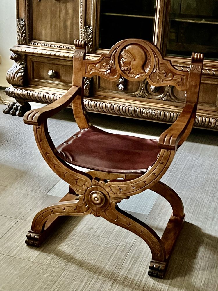 Кресло курульне  в історичному стилі. Німеччина, кінець XIX