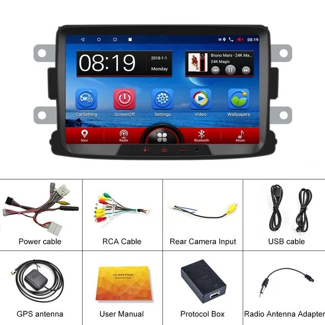 Auto rádio android Renault e Dacia GPS WIFI 8 polegadas NOVO