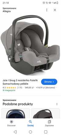 Nosidełko / fotelik samochodowy joie