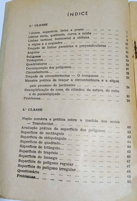 Livro antigo Geometria ensino primário anos 50/60