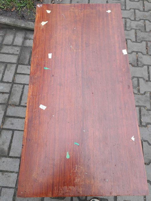 rozkładany stół karciany do renowacji, vintage PRL