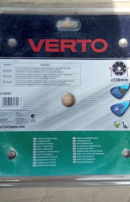 Tarcza diamentowa do betonu ceramiki gresu 230 23cm nowa segmentowa